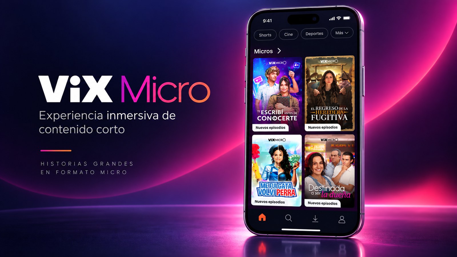 ViX Micro: immersive short-form content