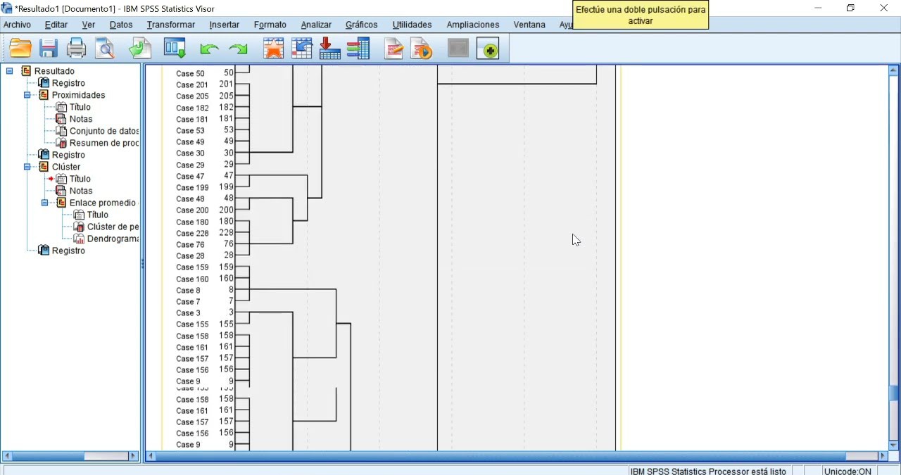 SPSS statistical analysis output