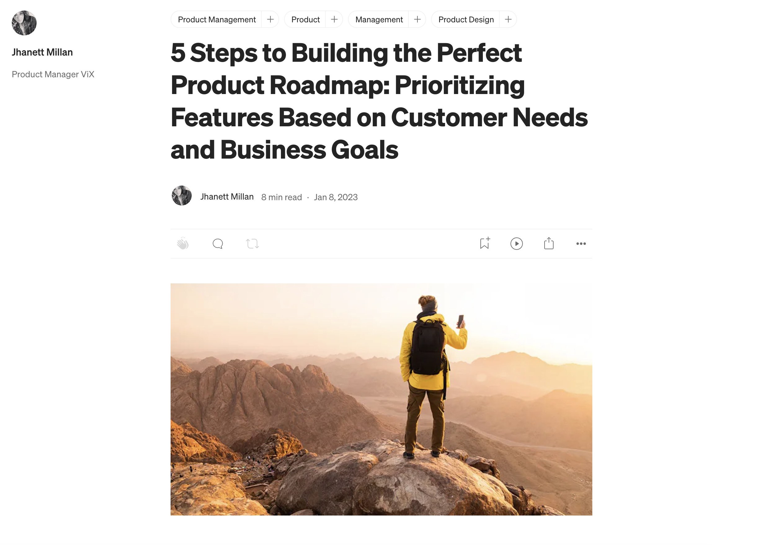 Medium: 5 Steps to Building the Perfect Product Roadmap